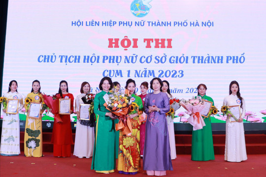 Thí sinh quận Long Biên giành giải Nhất Hội thi Chủ tịch Hội Liên hiệp phụ nữ cơ sở giỏi