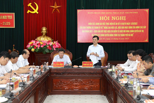 Huyện Thanh Trì: 100% phó chủ tịch HĐND xã, thị trấn hoạt động chuyên trách
