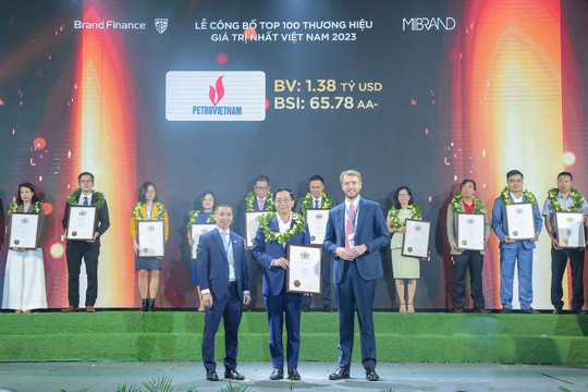 Petrovietnam nằm trong Top 10 thương hiệu giá trị nhất Việt Nam