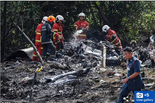 Malaysia: Máy bay nhỏ rơi ở bang Selangor, 10 người được cho là đã thiệt mạng