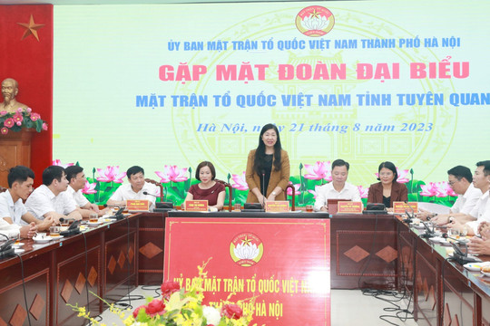 Trao đổi kinh nghiệm hoạt động Mặt trận giữa Thủ đô Hà Nội và tỉnh Tuyên Quang