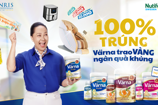 Värna tung chương trình khuyến mãi "Trao sức khỏe vàng - hàng ngàn khuyến mãi cùng Värna"