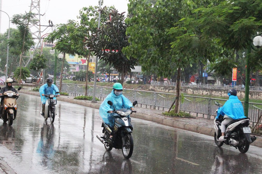 Khu vực Bắc Bộ và các tỉnh Thanh Hóa, Nghệ An có mưa vừa, mưa to và dông