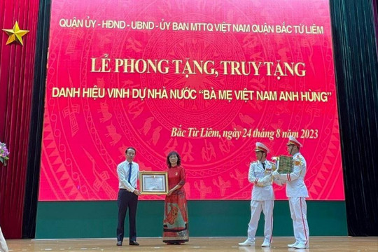 Phong tặng, truy tặng danh hiệu vinh dự Nhà nước “Bà mẹ Việt Nam Anh hùng”