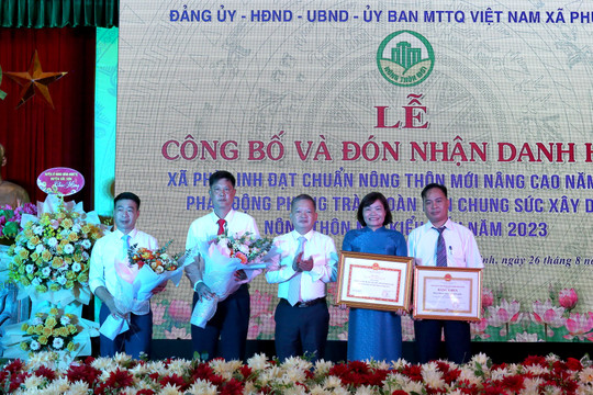 Xã Phù Linh, huyện Sóc Sơn đón nhận Bằng đạt chuẩn nông thôn mới nâng cao