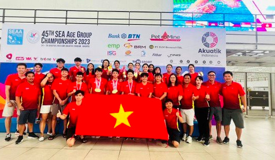 Việt Nam nhất toàn đoàn tại giải bơi các nhóm tuổi Đông Nam Á