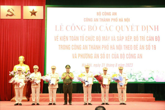 Công an thành phố Hà Nội giảm 4 đơn vị cấp phòng