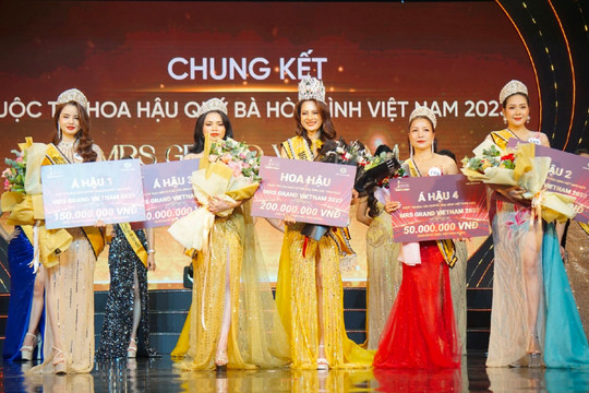Đoàn Thị Thu Hằng đăng quang Hoa hậu Quý bà hòa bình Việt Nam 2023 