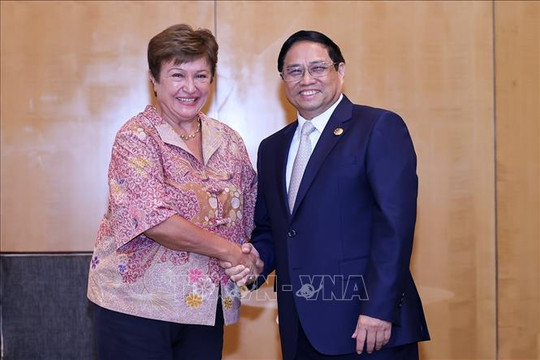 Thủ tướng Phạm Minh Chính tiếp Tổng Giám đốc Quỹ Tiền tệ quốc tế