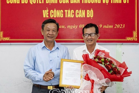 Nhà báo Ngô Minh Toàn giữ chức Tổng Biên tập Báo Cà Mau