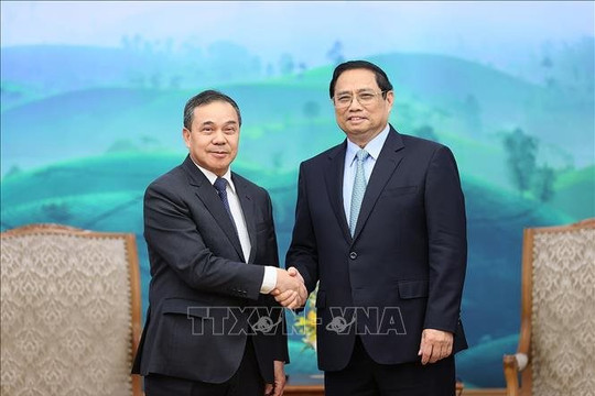 Thủ tướng Phạm Minh Chính tiếp Đại sứ Lào Sengphet Houngboungnuang 