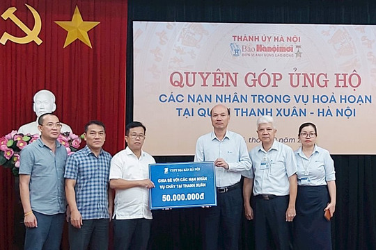 VNPT Hà Nội ủng hộ 50 triệu đồng tới các nạn nhân vụ cháy ở quận Thanh Xuân