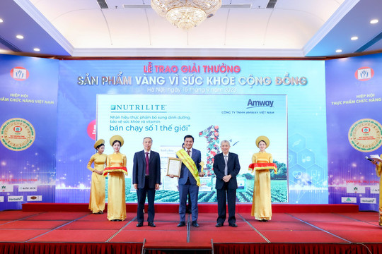Amway Việt Nam lần thứ 11 vinh dự nhận giải thưởng Sản phẩm vàng vì sức khỏe cộng đồng