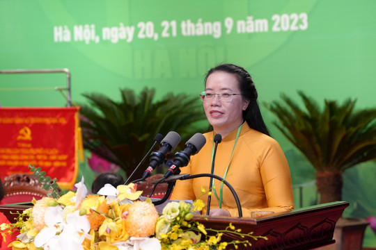 Bà Phạm Hải Hoa tái đắc cử Chủ tịch Hội Nông dân thành phố Hà Nội khóa X