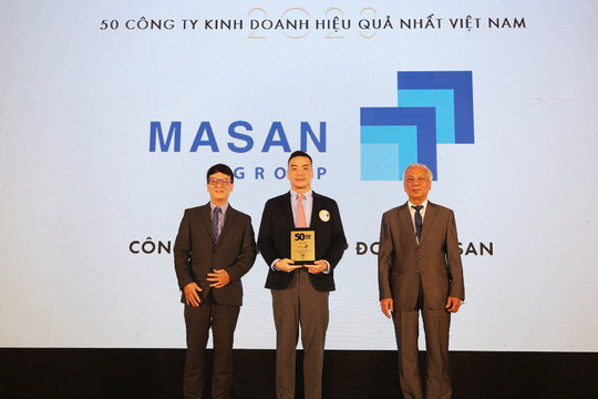 Tập đoàn Masan nhận “cú đúp” danh hiệu tại Lễ vinh danh “Top 50 công ty kinh doanh hiệu quả nhất Việt Nam 2023”