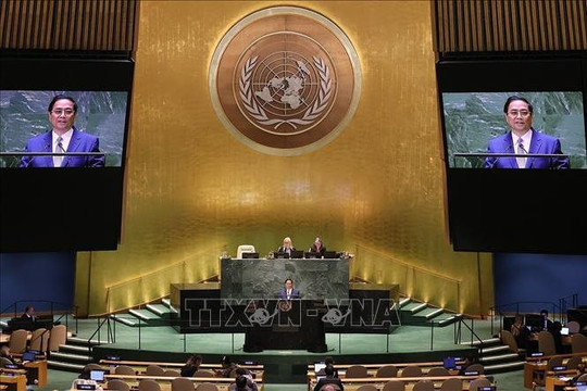 Thủ tướng Phạm Minh Chính phát biểu tại Phiên thảo luận chung cấp cao Đại hội đồng Liên hợp quốc