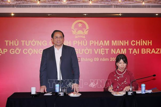 Thủ tướng Phạm Minh Chính gặp gỡ cộng đồng người Việt Nam tại Brazil và các nước Nam Mỹ lân cận