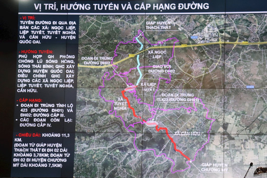Huyện Quốc Oai công bố quy hoạch nhiều tuyến đường quan trọng