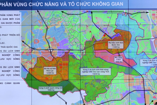 Quy hoạch phát triển huyện Quốc Oai thành 4 vùng chức năng