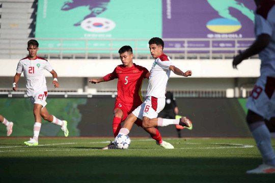 U18 Việt Nam thua đậm 0-5 Morocco tại Seoul Cup 2023