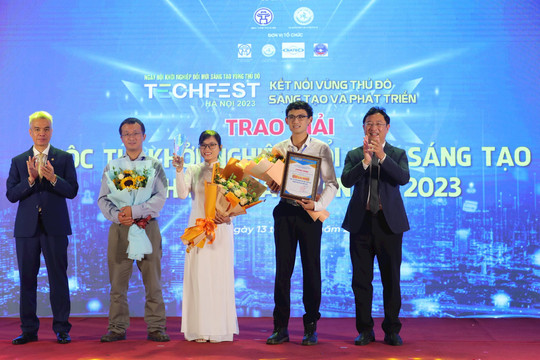 Trao giải Cuộc thi Khởi nghiệp đổi mới sáng tạo thành phố Hà Nội năm 2023