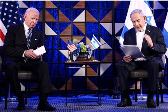 Tổng thống Joe Biden họp báo chung với Thủ tướng Israel Benjamin Netanyahu 