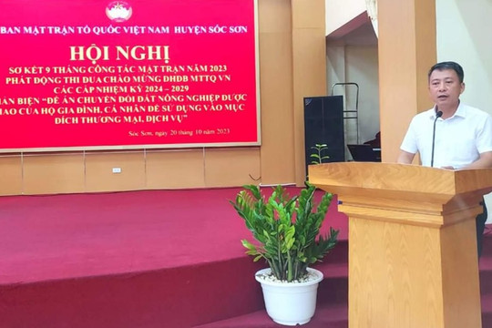 Sóc Sơn phát động đợt thi đua đặc biệt chào mừng Đại hội đại biểu MTTQ Việt Nam các cấp