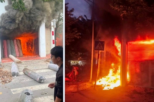 Chi viện tỉnh Bắc Ninh dập tắt đám cháy kho vải