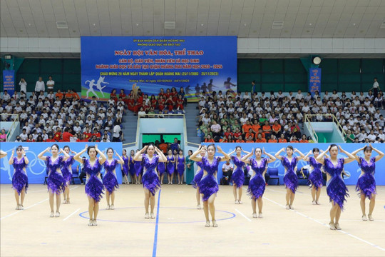 Hơn 4.800 VĐV tham gia Ngày hội văn hóa, thể thao ngành Giáo dục Hoàng Mai