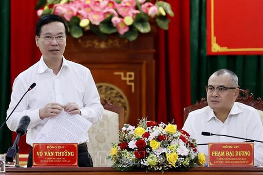 Chủ tịch nước Võ Văn Thưởng làm việc tại tỉnh Phú Yên