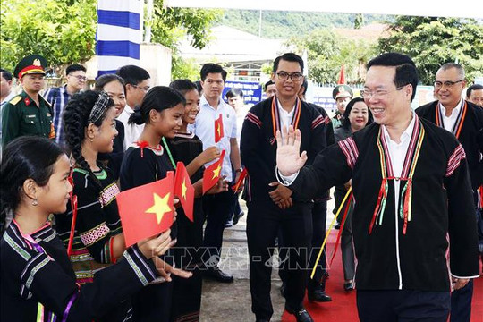Chủ tịch nước Võ Văn Thưởng dự Ngày hội Đại đoàn kết toàn dân tại Phú Yên