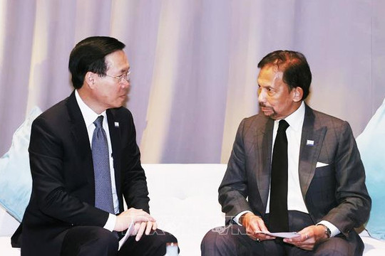 Chủ tịch nước Võ Văn Thưởng gặp Quốc vương Brunei nhân dịp dự Tuần lễ Cấp cao APEC 2023