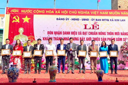 Kim Lan đón nhận danh hiệu xã đạt chuẩn nông thôn mới nâng cao