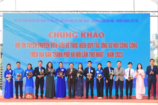 Huyện Thanh Oai giành giải Nhất Hội thi tuyên truyền về Quy tắc ứng xử nơi công cộng