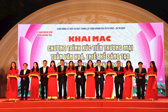Hơn 200 gian hàng tham gia Chương trình xúc tiến thương mại của quận Hoàng Mai