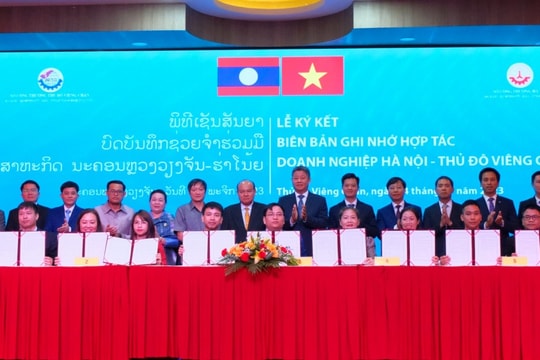 Đưa hợp tác kinh tế  Hà Nội- Viêng Chăn lên tầm cao mới