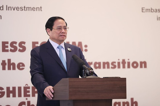 Thủ tướng Phạm Minh Chính: Chuyển đổi xanh là lựa chọn chiến lược của Việt Nam