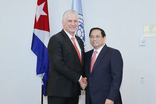 Thủ tướng Phạm Minh Chính gặp Chủ tịch Cuba Miguel Díaz-Canel và tiếp Chủ tịch Ngân hàng thế giới Ajay Banga