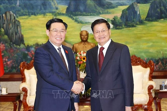 Chủ tịch Quốc hội Vương Đình Huệ hội kiến Tổng Bí thư, Chủ tịch nước Lào