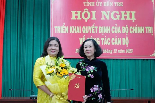 Đồng chí Hồ Thị Hoàng Yến giữ chức Quyền Bí thư Tỉnh ủy Bến Tre