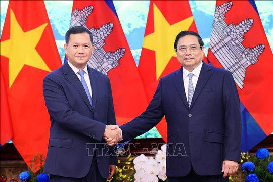 Thủ tướng Phạm Minh Chính hội đàm với Thủ tướng Vương quốc Campuchia Hun Manet