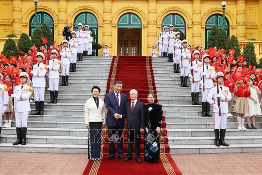 Tổng Bí thư Nguyễn Phú Trọng chủ trì Lễ đón chính thức Tổng Bí thư, Chủ tịch Trung Quốc Tập Cận Bình