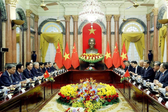 Chủ tịch nước Võ Văn Thưởng hội đàm với Tổng Bí thư, Chủ tịch Trung Quốc Tập Cận Bình