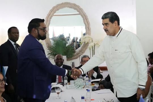 Venezuela và Guyana nhất trí tránh sử dụng vũ lực tại lãnh thổ tranh chấp
