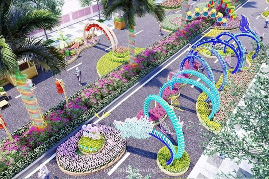 "Ngắm trước" đường hoa Xuân Côn Đảo năm 2024