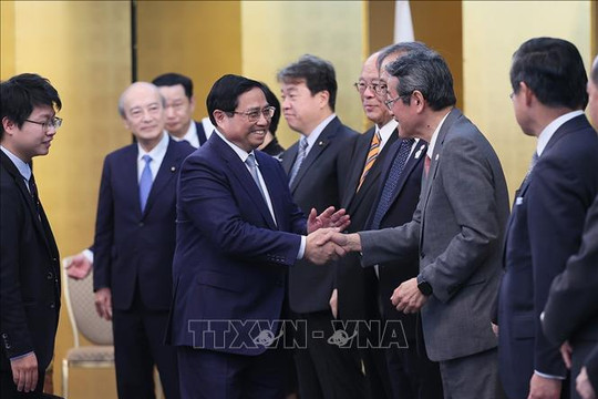 Thủ tướng Phạm Minh Chính tiếp Hội nghị sĩ hữu nghị Nhật - Việt
