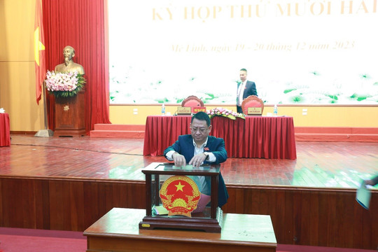 Mê Linh lấy phiếu tín nhiệm 17 đồng chí giữ chức danh do HĐND huyện bầu