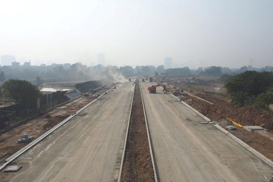 Tiến độ thi công tuyến đường hơn 700 tỷ đồng tại Hà Nội
