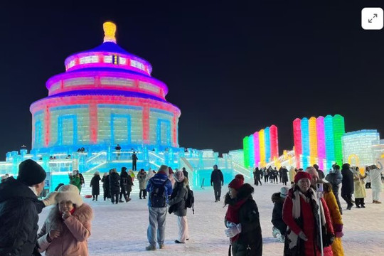 “Thành phố băng” Cáp Nhĩ Tân thu hút lượng khách du lịch kỷ lục