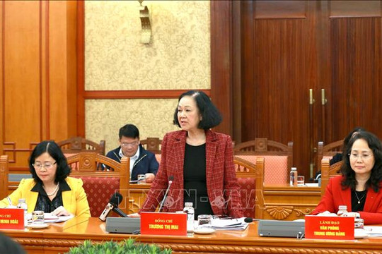 Thường trực Ban Bí thư Trương Thị Mai chủ trì giao ban với các Ban Cán sự đảng ở Trung ương